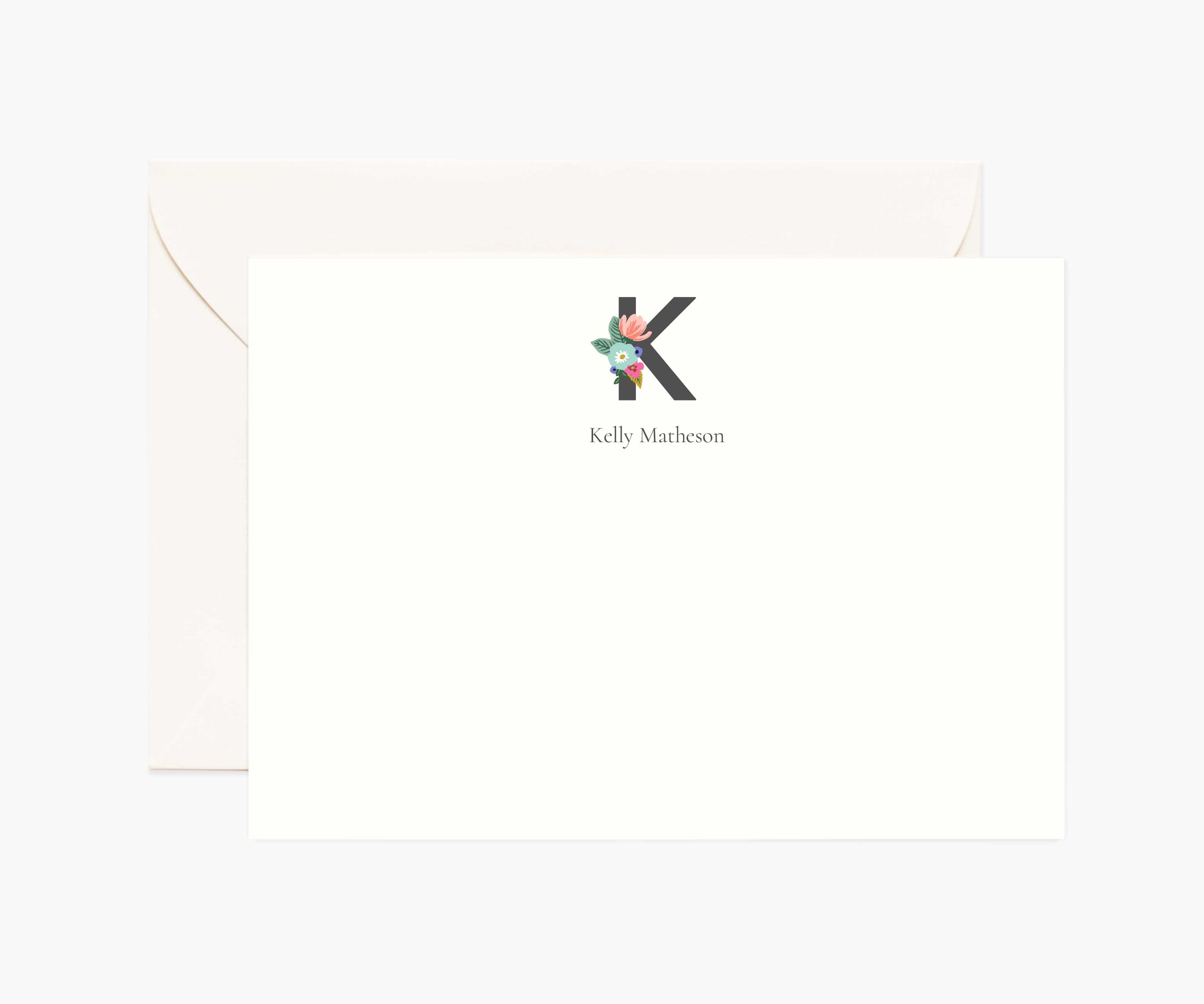 Monogram Personalized Stationery - K
